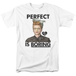 I Love Lucy - Mens Perfect Is Boring T-Shirt