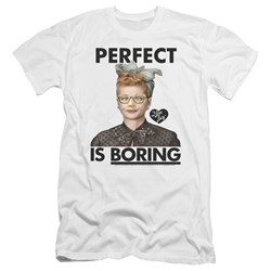 I Love Lucy - Mens Perfect Is Boring Premium Slim Fit T-Shirt