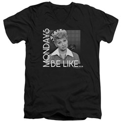 I Love Lucy - Mens Mondays Be Like V-Neck T-Shirt