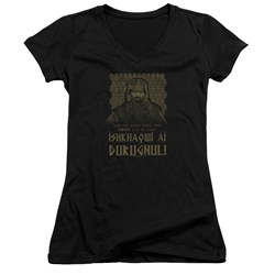 Lord Of The Rings - Juniors Ishkhaqwi Durugnul V-Neck T-Shirt