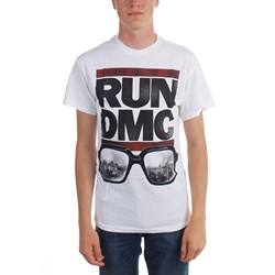 Run DMC - Mens Glass NY T-Shirt in White