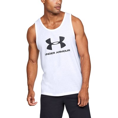 Under Armour Mock Sleeveless Muscle Shirt White/Black 1361521-100