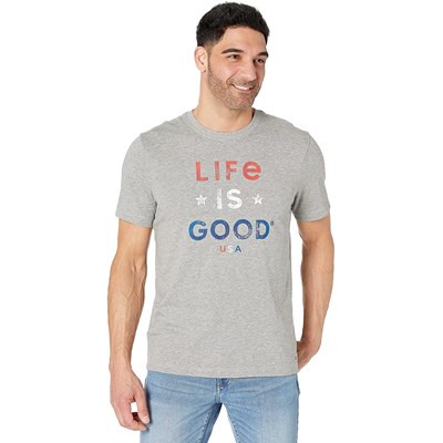 Life is Good Mens Wander Boots Vintage Crusher Tee