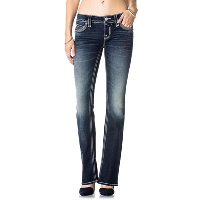 Rock Revival - Womens Holly Double Pocket Jeans in Red