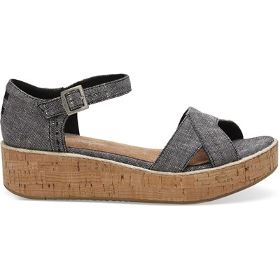 toms denim wedge shoes