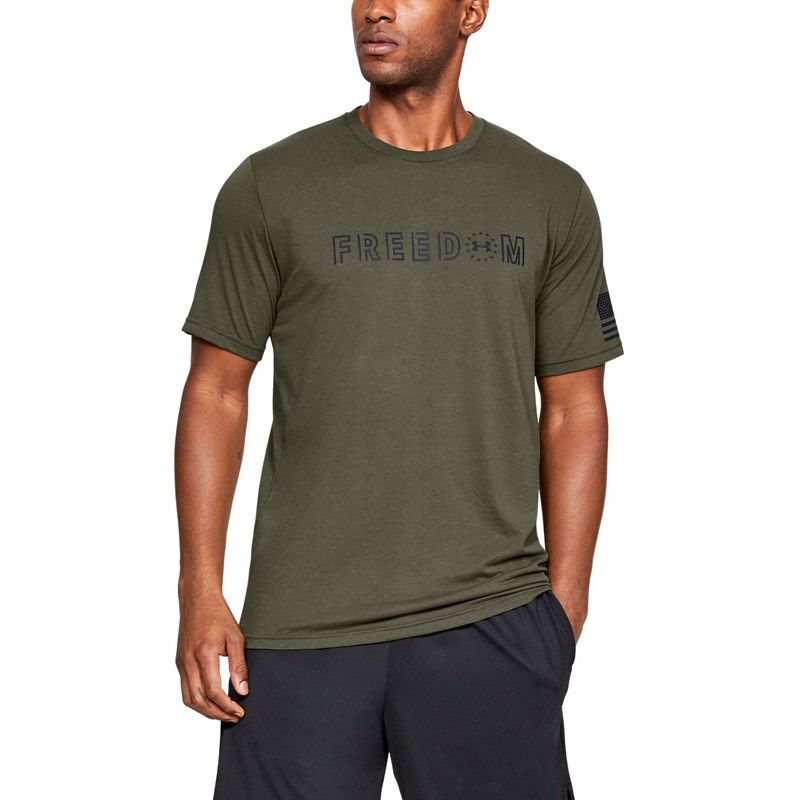 Under Armour Freedom Flag Bold Grey T-Shirt