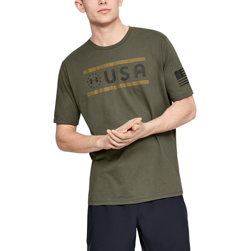 under armour khaki t shirt