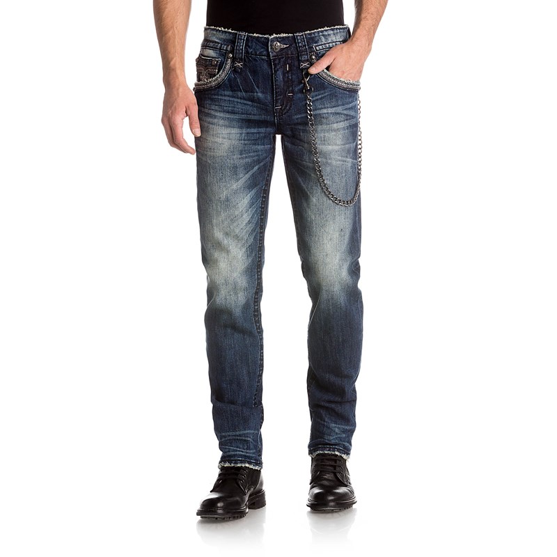 Rock Revival Mens Milton A205 Alternative Straight with Fake Flaps