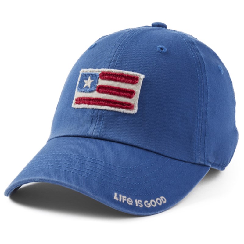 Life Is Good - Unisex American Flag Tattered Chill Cap