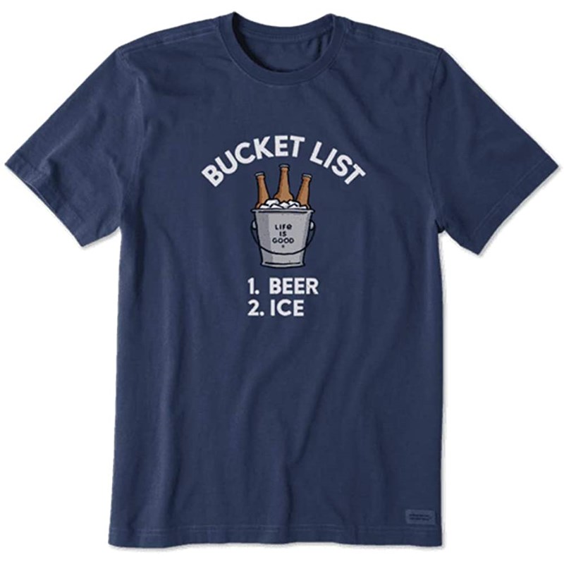 Life Is Good - Mens Bucket List Crusher T-Shirt