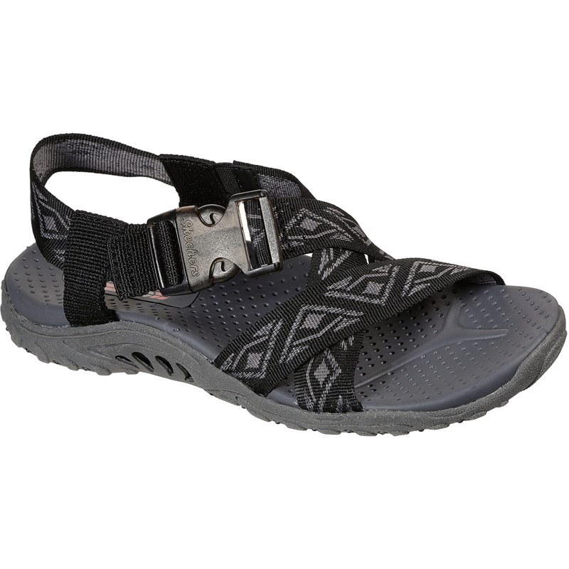 skechers black reggae sandals