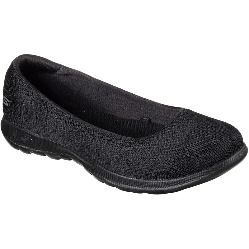 Skechers Women's On-The-go Flex-Cherished Ballet Flat, Black/Black