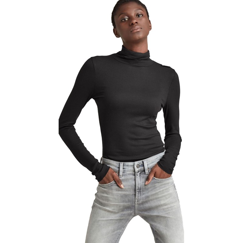 g star rib mock slim top