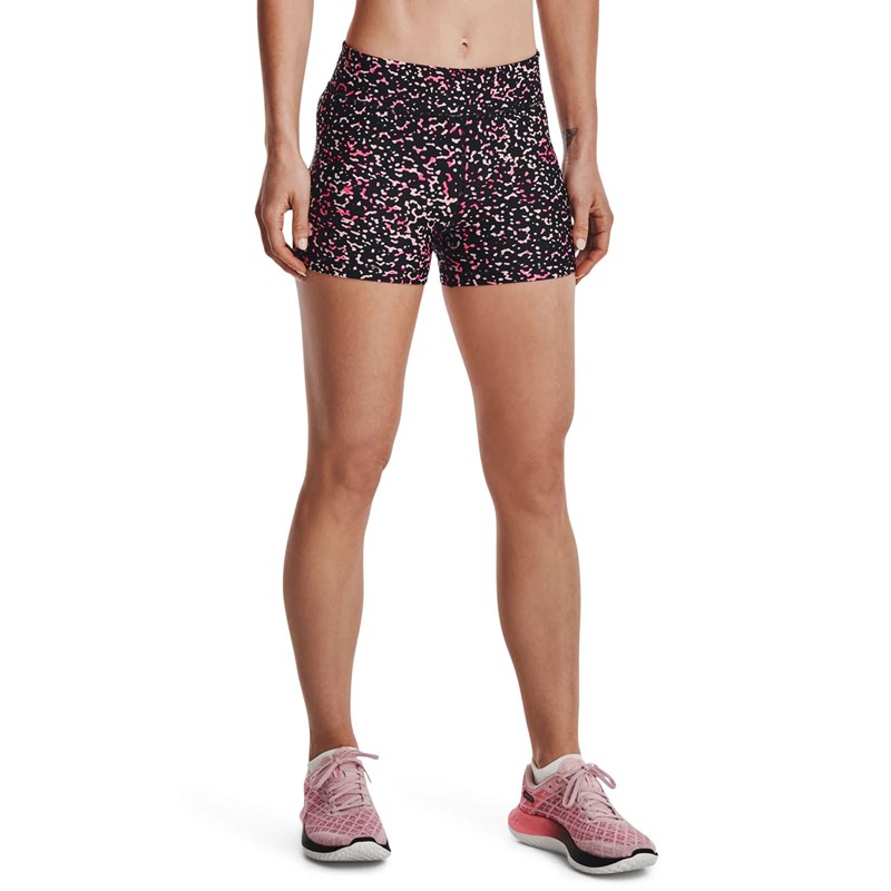 Under Armour HeatGear Armour Womens Mid-Rise Printed Shorty Shorts