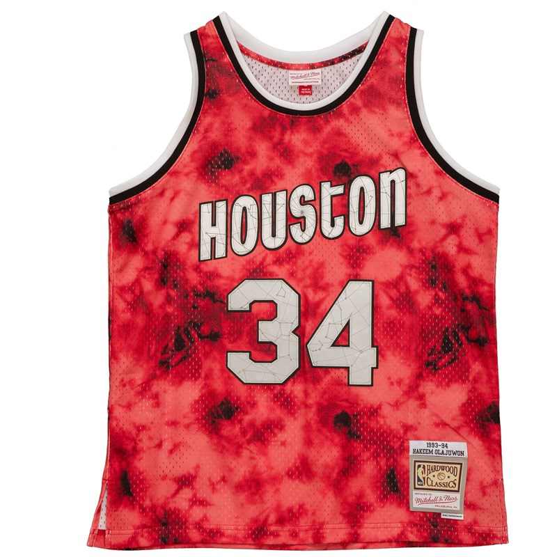 Houston Rockets NBA Hakeem Olajuwon Mitchell & Ness Throwback Jersey