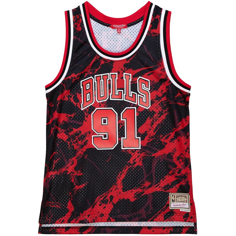Mitchell & Ness NBA DENNIS RODMAN CHICAGO BULLS TEAM MARBLE SWINGMAN - NBA  jersey - black 