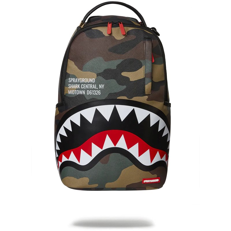 Sprayground Checkered Shark Backpack, Camo