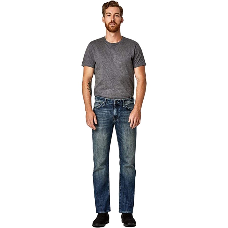 Mavi Men's Josh Bootcut Jeans, Midrise Jeans for Men, Deep Shaded