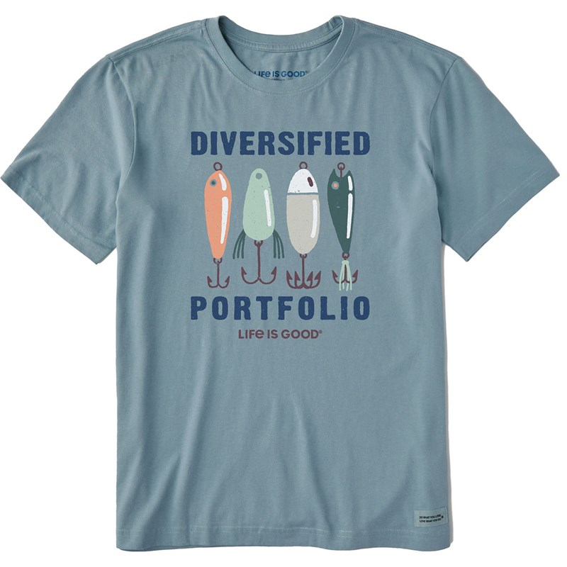 Life Is Good - Mens Diversified Portfolio Fishing T-Shirt