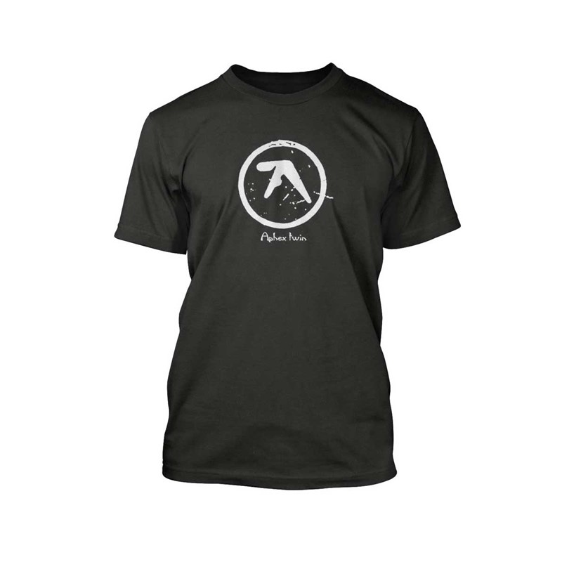 Aphex Twin Logo Splatter Mens T Shirt In Vintage Black