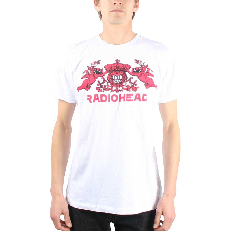 Radiohead - Mens Bear Crest T-Shirt in White