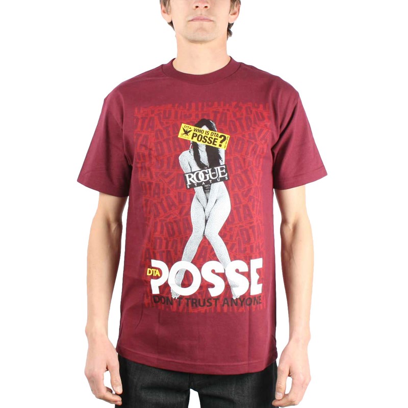 Rogue Status/DTA - Posse Chick Mens T-Shirt in Burgundy