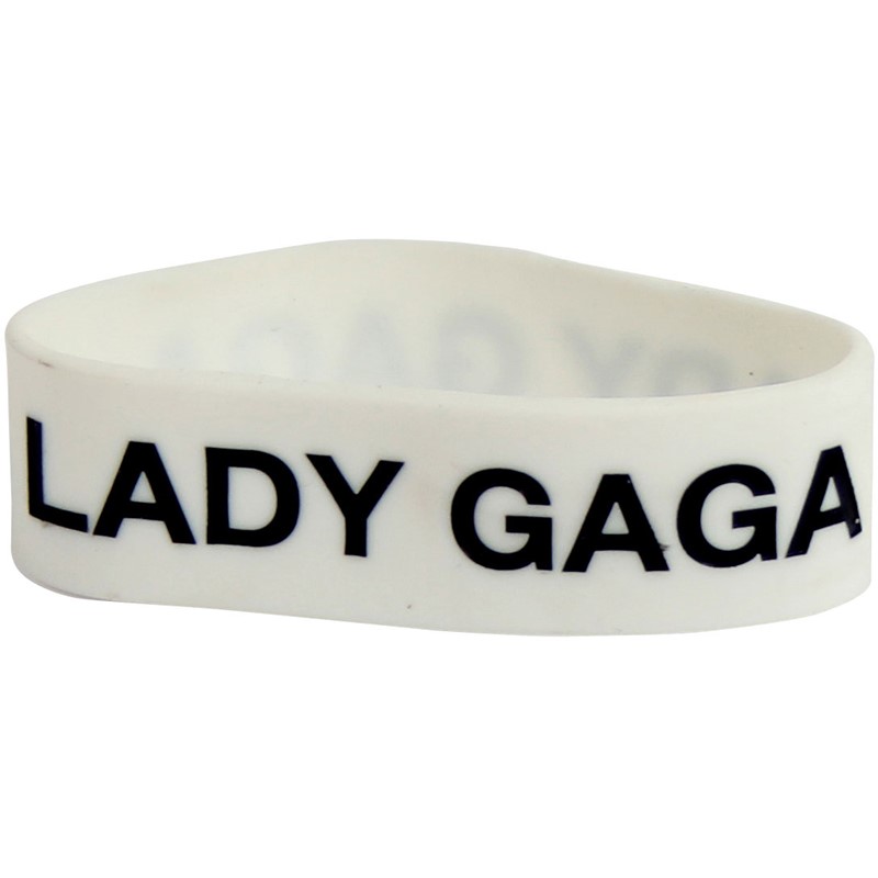 in tegenstelling tot Humoristisch handicap Lady Gaga - Cross Rubber Bracelet In White