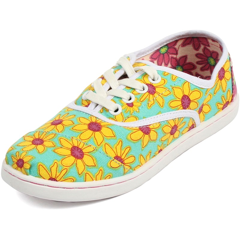 yellow daisy shoes