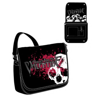 Bullet For My Valentine - Skulls Splatter Messenger Bag In Black