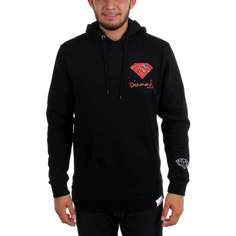 Diamond Supply Mens Low Life Logo Hoodie