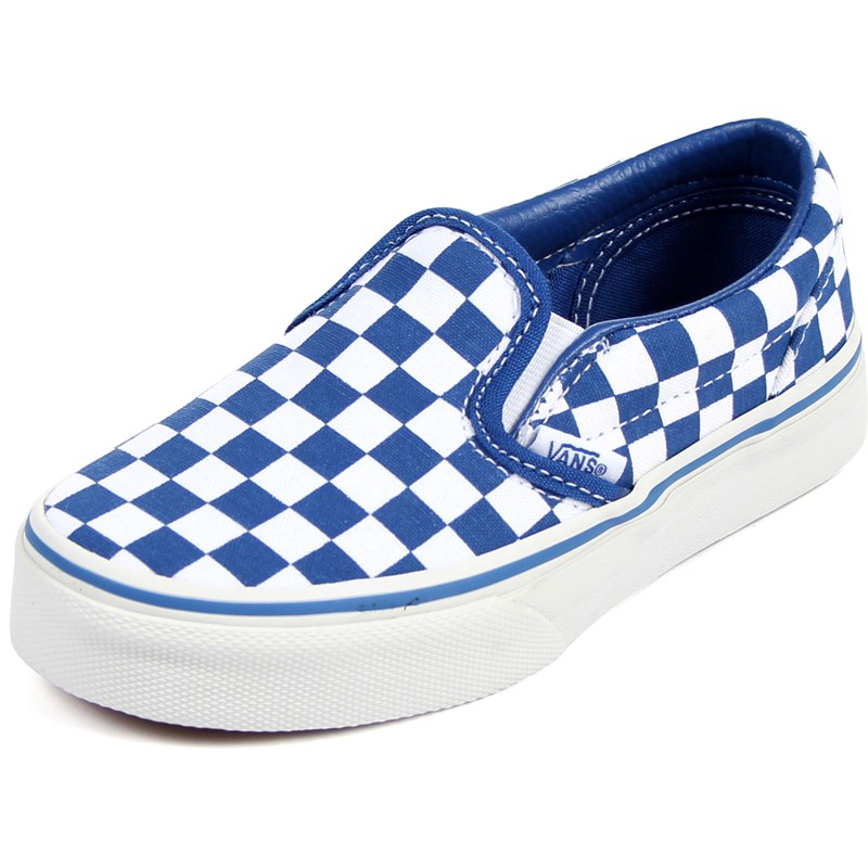 blue checkerboard vans kids