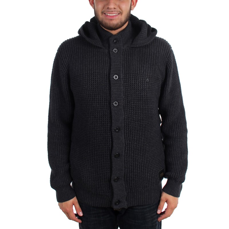 button front hoodie