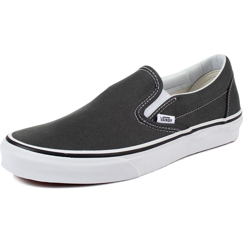 vans grey slip on shoes