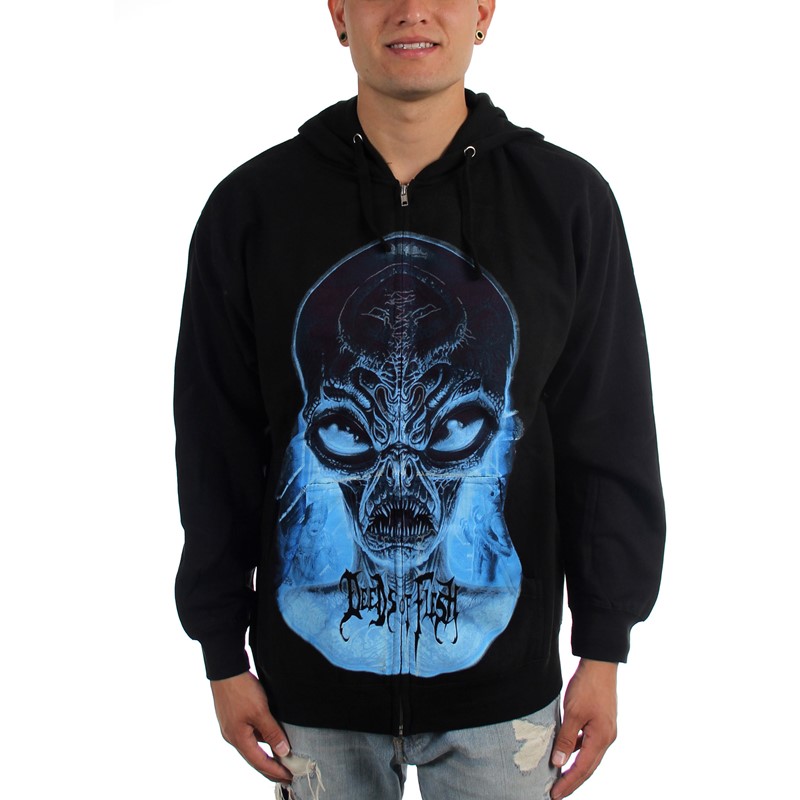 alien zip up hoodie