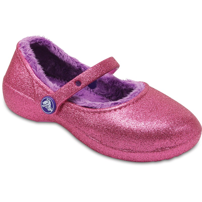 pink fuzz lined crocs