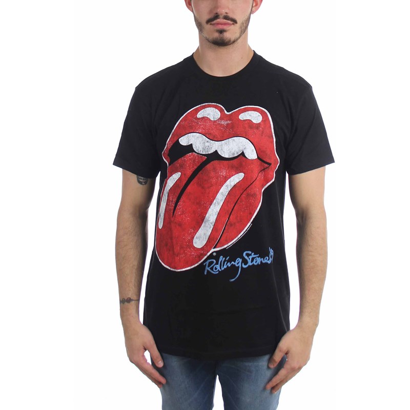 Monarch At afsløre Krudt Rolling Stones - Mens 89 Distressed Tongue T-Shirt