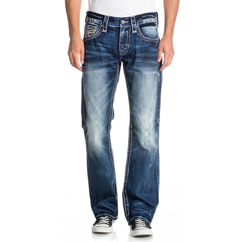 mens rock revival jeans clearance