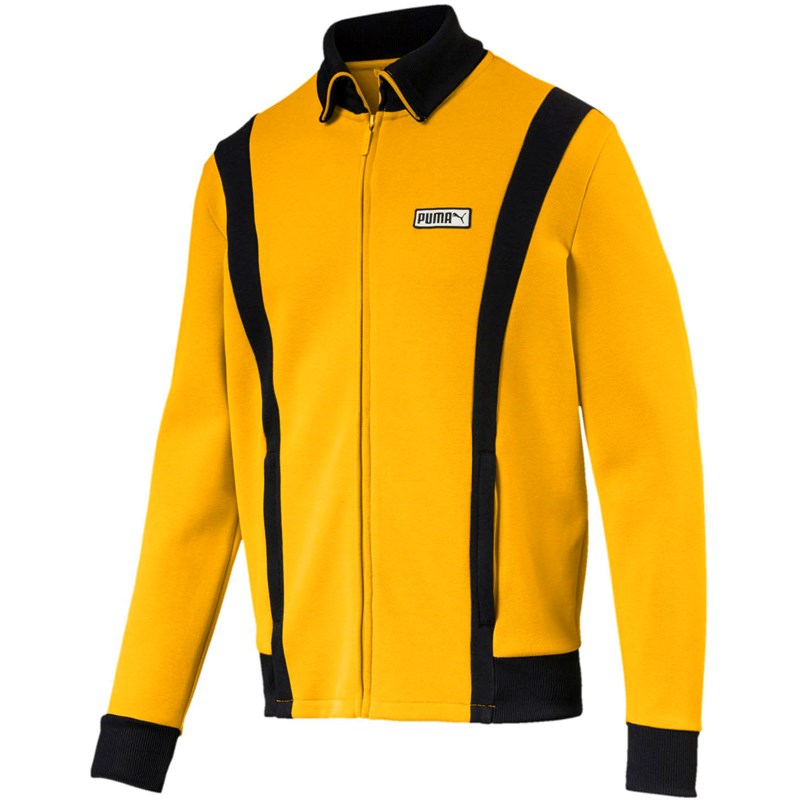 puma spezial track jacket in yellow
