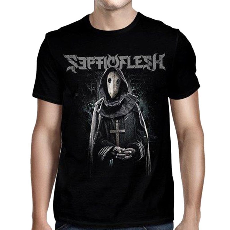 Septic Flesh Men's  The Great Mass T-shirt Black Rockabilia 