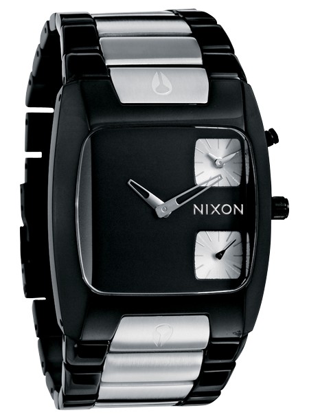 Nixon Men's Banks Analog Watch in Two Tone Black(A060-035)