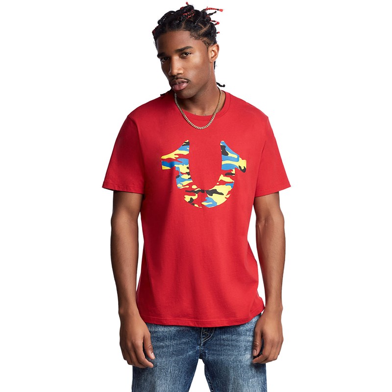 true religion orange shirt